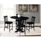 International Concepts 36 in. Solid Wood Round Extension Dining Table with 4 Counter Height Stools in Black K46-36RXT-23B-S102-4 - alternate 6